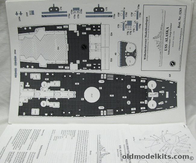 Wilhelmshaven 1/250 USS Alaska CB-1 - Battlecruiser / Large Cruiser, 1263 plastic model kit